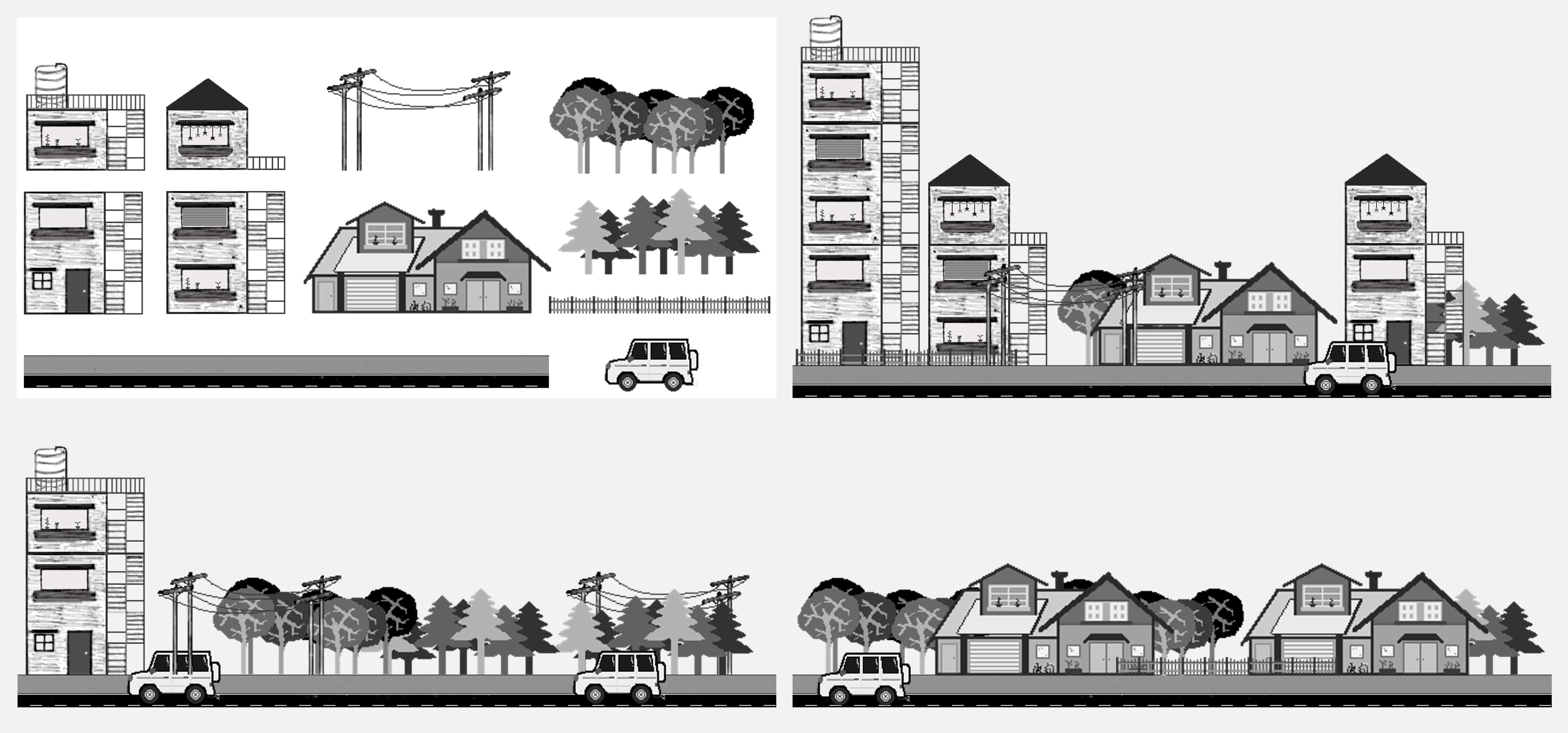 Raccoon Run foreground background layer