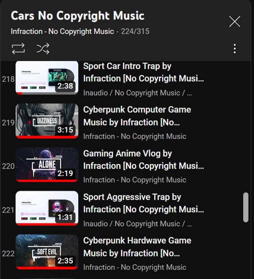 Nissan GT-R BGM timeline view