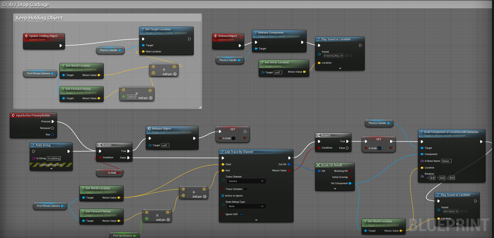 Whispered Paws grab and drop system